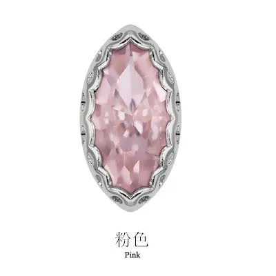 Pink 7x15 мм Форма глаз супер красивые стеклянные кристаллы, стразы, форма птичьего гнезда основа пришить камни для высшего класса ювелирные аксессуары - Цвет: Pink