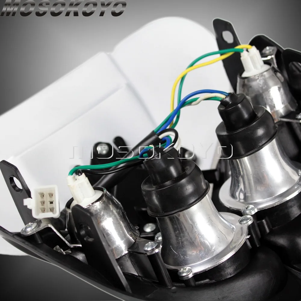 Передняя фара 18 Вт для мотоцикла внедорожная белый обтекатель супермото Honda Kawasaki