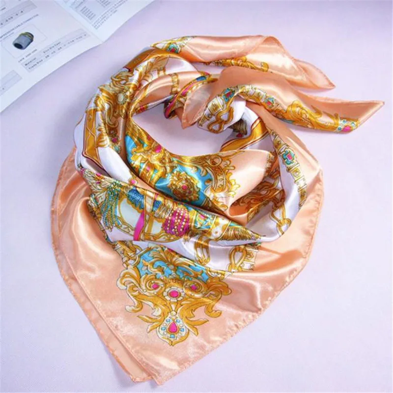 Fashion Women Big Size Silk Square Scarf 90*90cm Imitated High Quality Shawl wrap designer red blue |