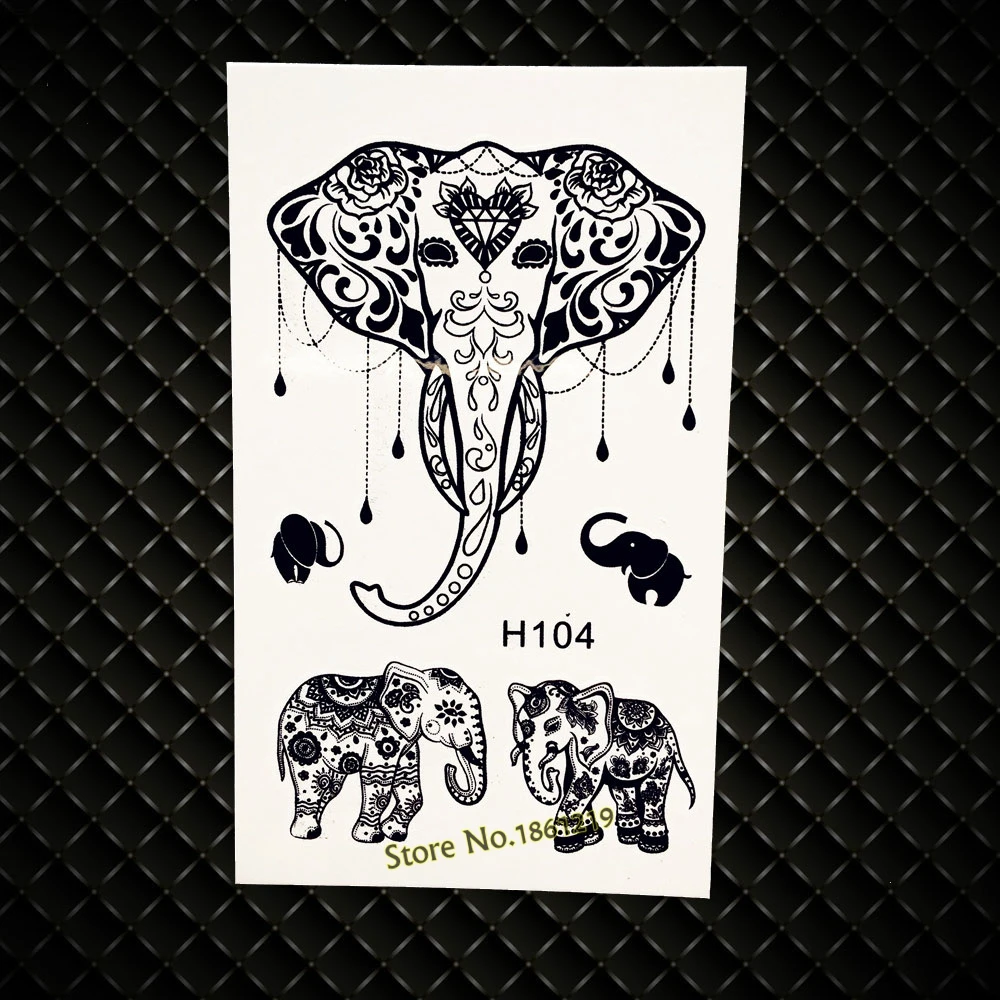 3D Henna Летающий Товары для птиц Временные татуировки черные чернила Цвет gh008