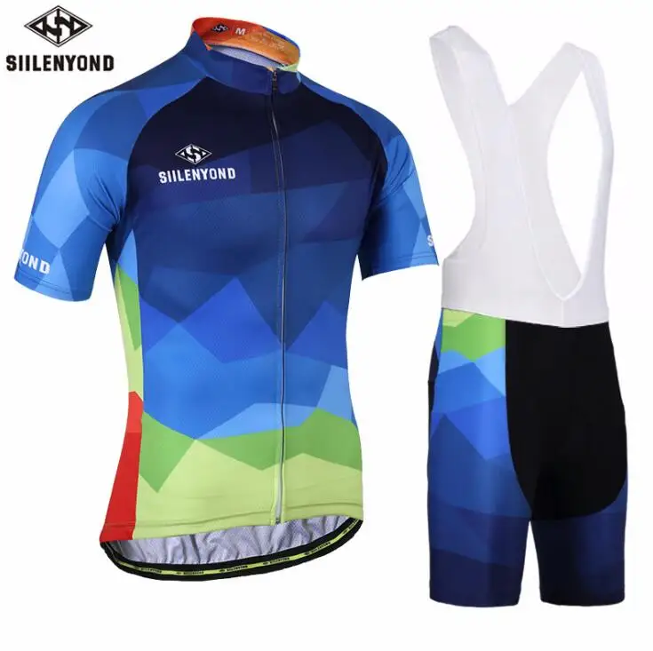 Jersey and bib Pants Siilenyond полиэстер Pro Велоспорт Джерси набор MTB велосипед одежда спортивная одежда велосипед Одежда Майо Ropa Ciclismo Велоспорт Комплект - Цвет: Jersey and bib Pants