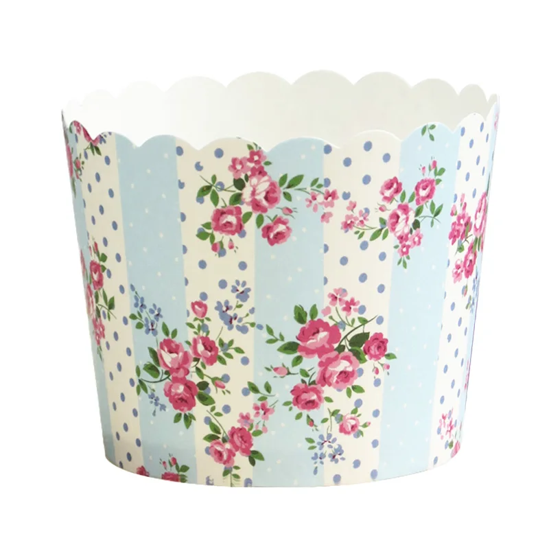 Большой размер 50 штук пакет синий милый цирк труп дизайн Маффин кекс бумажный