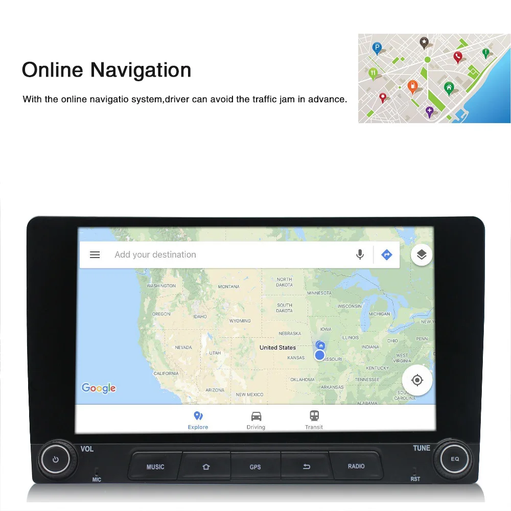 " автомобильное радио стерео Android 7,1 Google карта мультимедийный плеер gps Bluetooth Авто Радио Coche камера заднего вида радио Para USB FM
