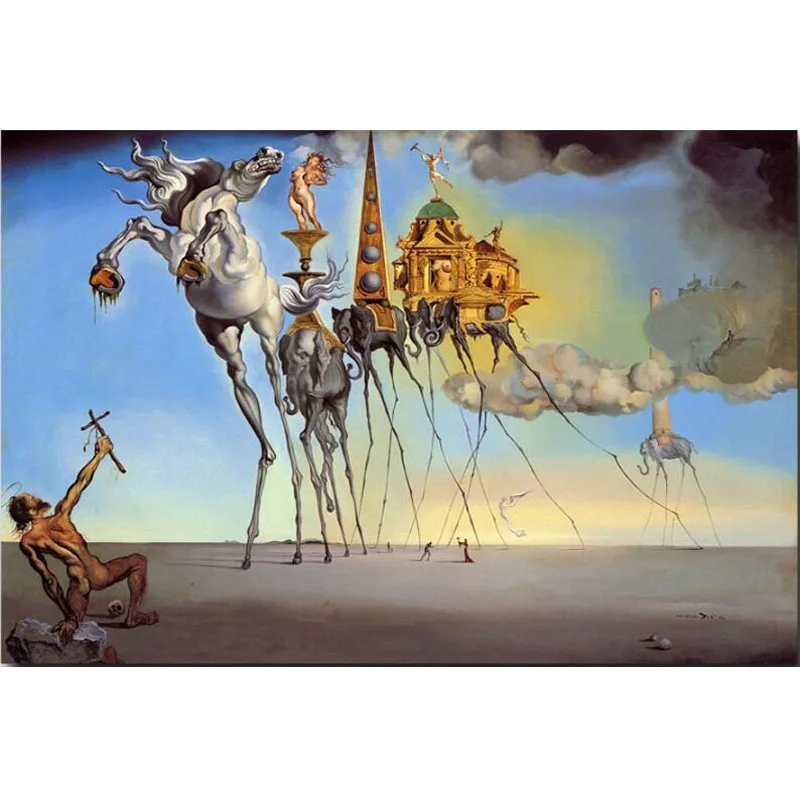 Salvador Dali 5D DIY алмазная живопись фэнтези череп рукоделие Кристалл бриллиантовой вышивки мозаика Алмазные точки наборы крестиков