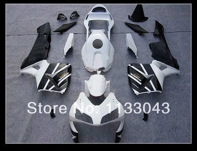 

100%Fit Injection fairing kits for HONDA CBR600RR F5 03 04 CBR 600RR 03-04 CBR600 RR 2003 2004 white black fairing kit #Z5S11