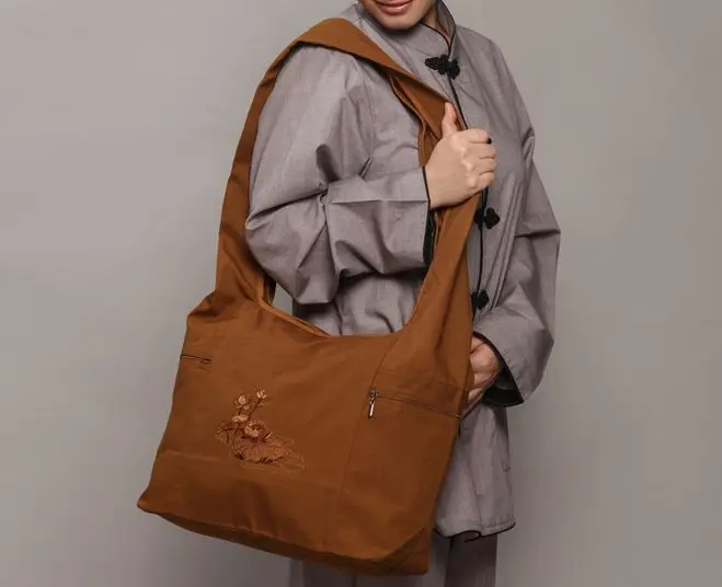 2 вида цветов буддистская холщовая упаковка шаолин монах кунг фу сумка Будда