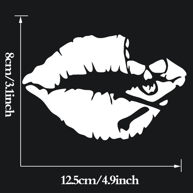

Car Sticker Personality Skull Lips Vinyl Sticker Window Funny Art Decal Car Stying Jdm car accessories