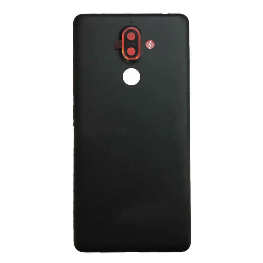 Metal Battery cover For Nokia 7 Plus Housing Rear Back Door Cover Replacement Parts With Logo button Nokia7 | Мобильные телефоны и