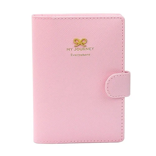 Чехол органайзер с милым бантом и пряжкой защитный чехол для паспорта кожаный