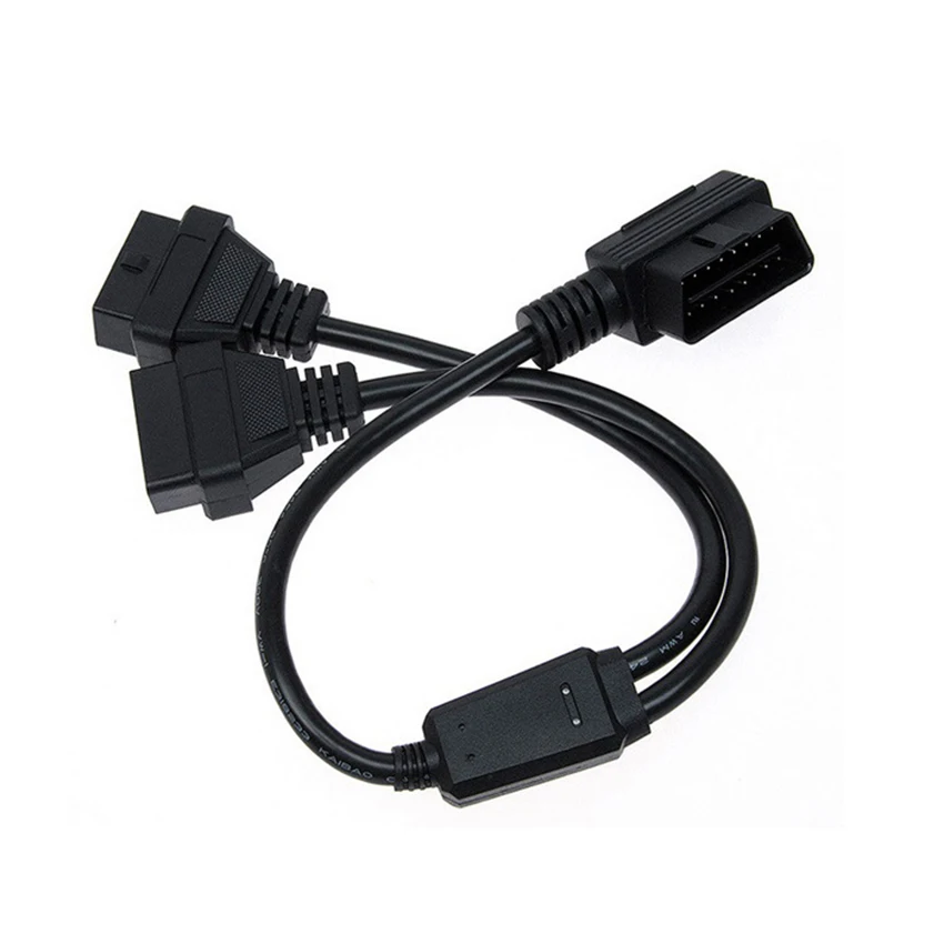 Для OBD2 OBDII Splitter кабель-удлинитель 16pin Мужской Двойной Женский Y кабель 50 см |