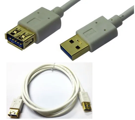 Позолоченный Белые супер изысканные USB 3 0 мужчина к Женский мужчин и женщин