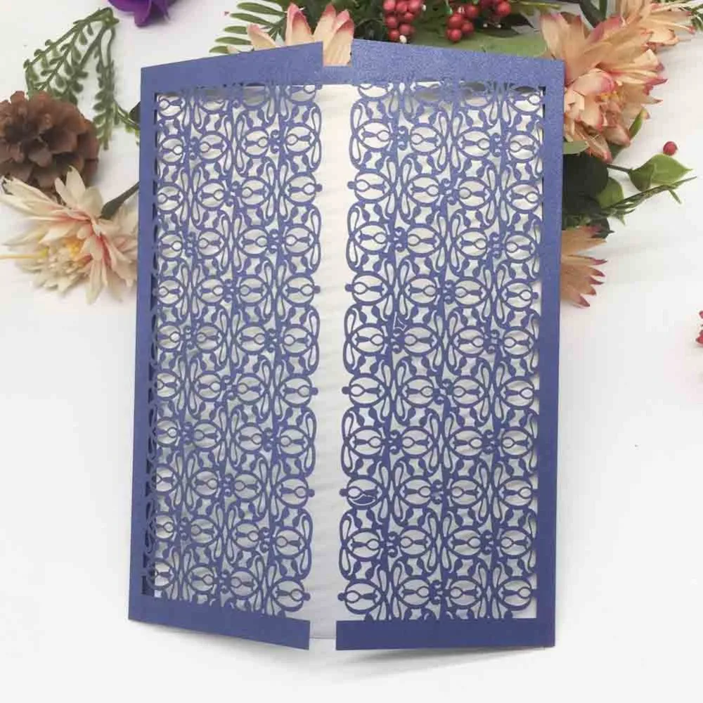 35Pcs/Lot Hot Sale Laser Cut Pearl paper Wedding Invitations Anniversary Cards Birthday Party Blessing Greeting Card | Дом и сад