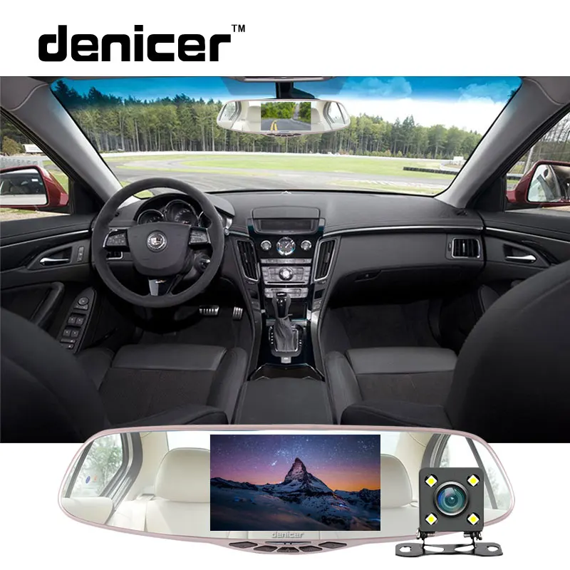 Видеорегистратор D30 автомобильный с HD камерой ночного видения и двойной заднего