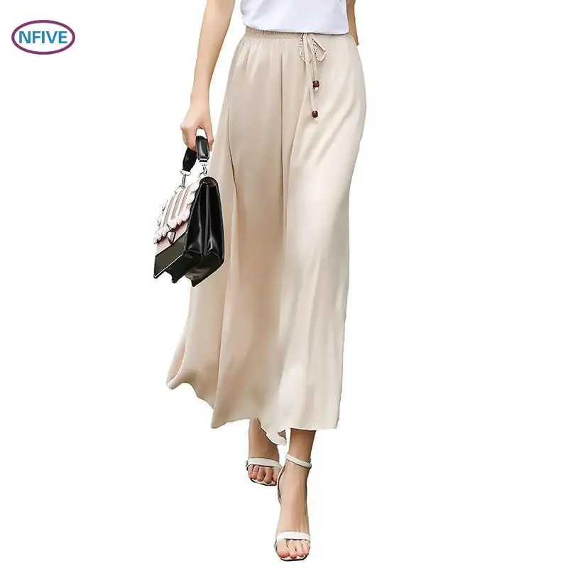 Женская плиссированная юбка NFIVE свободная Длинная летняя с эластичным поясом в