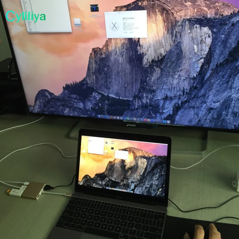 1 шт. USB 3 Type C к HDMI цифровой многопортовый адаптер 4K женский 2 порта 0 хаб и OTG