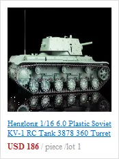 2,4G Henglong 1/16 весы 6,0 Пластик Ver советский KV-1 RTR радиоуправляемая модель танка 3878 TH12633