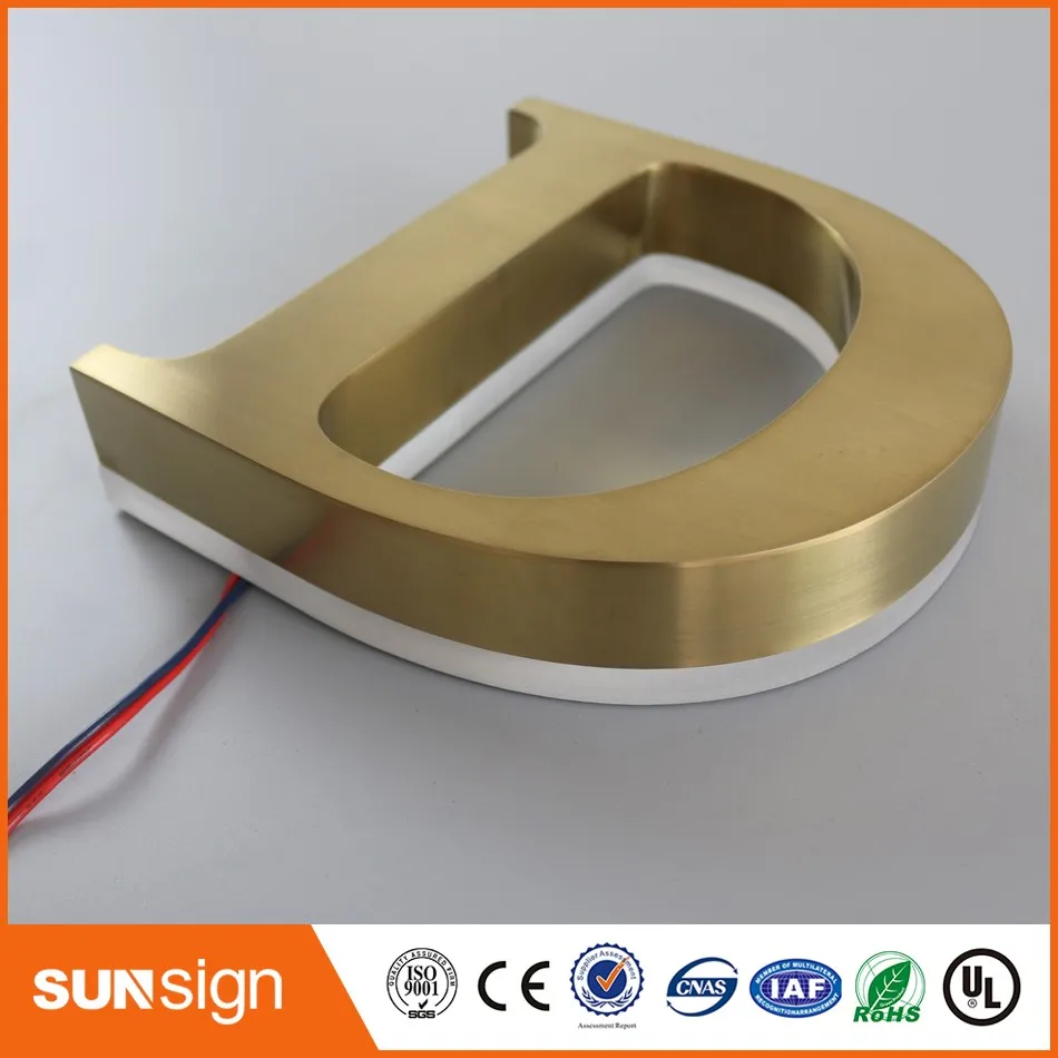 Наружный светодиодный с подсветкой 3D буквы металлической надпись|letter sign|led letters