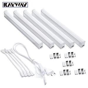 Светодиодный светильник T5, 6 Вт, светодиодный светильник, флуоресцентная лампа, настенный светильник, лампочка, холодный теплый белый, 110 В, 220 В, EU US