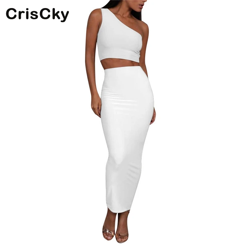 CRISCKY/лето 2019 сексуальный комплект из двух предметов женский короткий укороченный