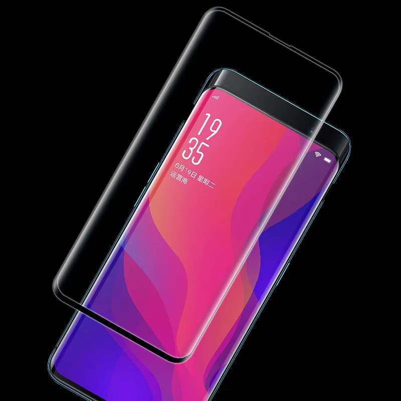 9H защита изогнутое полное покрытие закаленное стекло для OPPO Find X экрана защитная