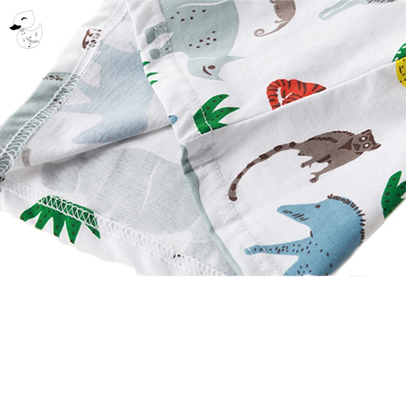 BINIDUCKLING Toddler Kids Clothes Sets Animal Printed T-shirts Shorts Summer Basic Cotton Boy Outfits Children's Clothing | Детская