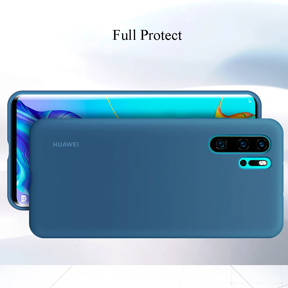 Официальный Мягкий силиконовый чехол huawei P30 Pro Чехол Стильный Анти-осенний ультра-тонкий задний чехол защитный чехол P30