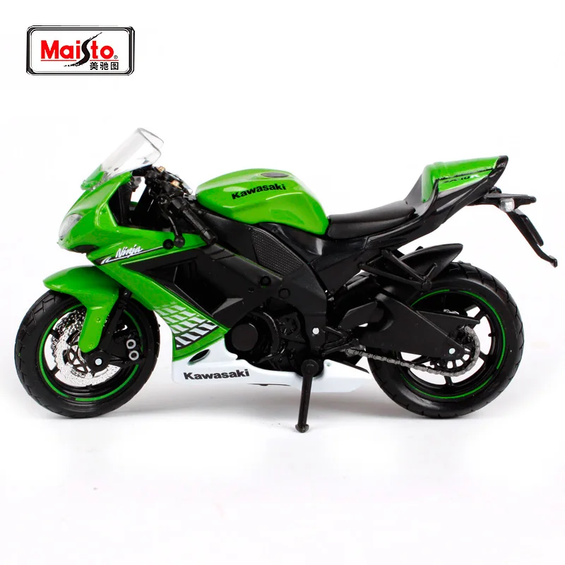 

Мотоциклетный велосипед MAISTO 1:18 Kawasaki Ninja ZX 10R, модель под давлением, игрушка, новинка в коробке, бесплатная доставка 10004