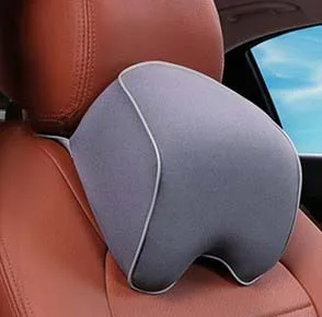 gray headrest 3D подушка для шеи с эффектом памяти, автомобильный подголовник, подушка для путешествий, держатель для шеи, чехол для сиденья для suzuki buick toyota Nissan - Color: gray headrest