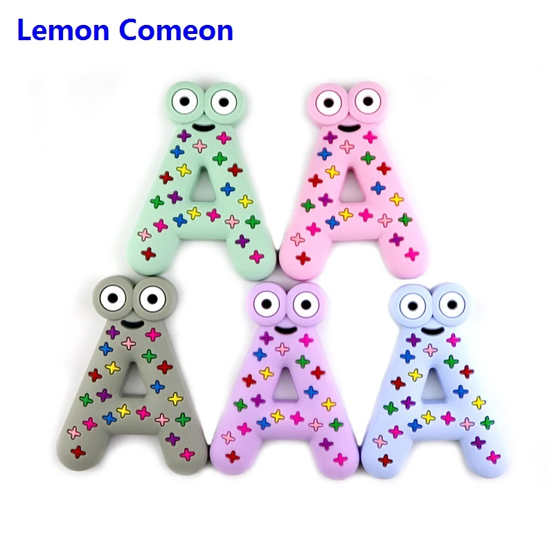 Lemon Comeon 5 шт. силиконовые буквы Алфавит зубной прорезыватель для малышей молярный