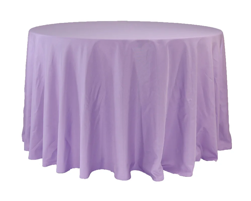 Lilac 5 шт./партия,, качественный белый круглый стол, ткань для свадебного украшения, полиэстер, Обычная Скатерть для свадебного отеля и банкета - Цвет: Lilac