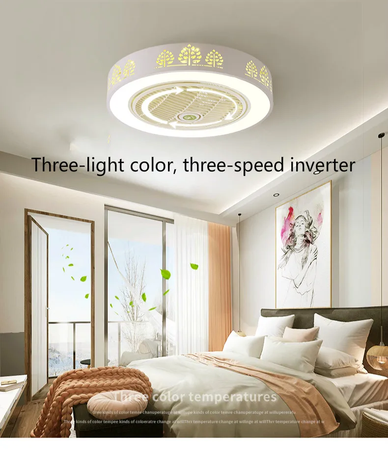 220 В LED-2x36w Электрический Потолочный вентилятор свет 3 шестерни 8 часов времени три цвета Затемнения пульт дистанционного управления медный сердечник катушки