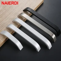 naierdi kitchen cabinet knobs handles black furniture handle for cabinet drawer pulls aluminum alloy handle 96128160192mm