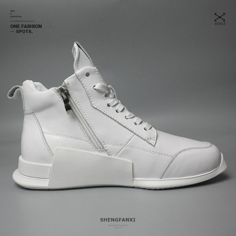 Кроссовки мужские высокие мягкая бычья замша на шнуровке повседневная обувь для