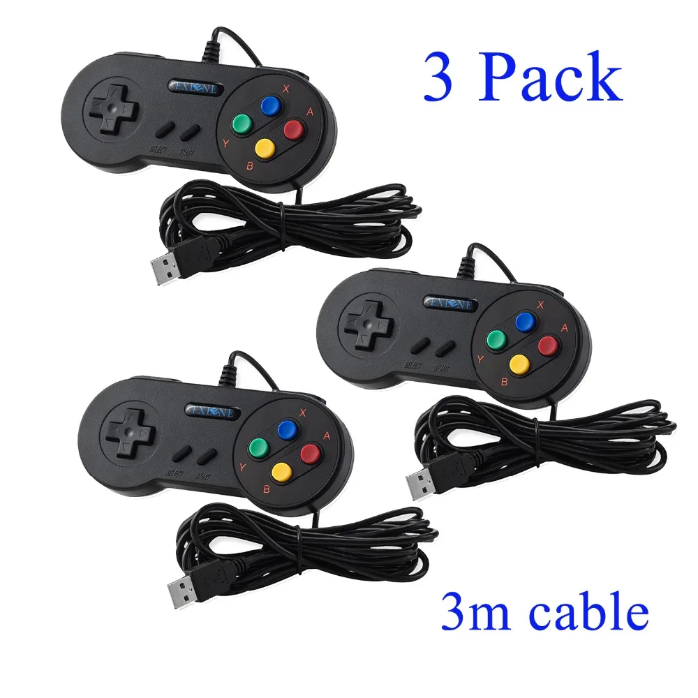 Exlene 3 шт. 3M snes usb контроллер геймпад для Nintendo SNES игровой коврик Windows PC MAC