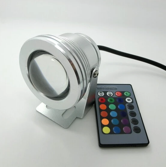 Подводный RGB светодиодный светильник 10 Вт 12 В 1000 лм водонепроницаемый IP68