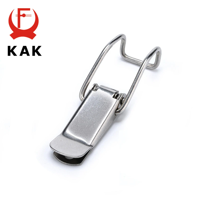 

KAK J115B Mild Steel Cabinet Boxes Hasp Lock 74*20 Spring Loaded Latch Catch Toggle Locks For Sliding Door Window Hardware