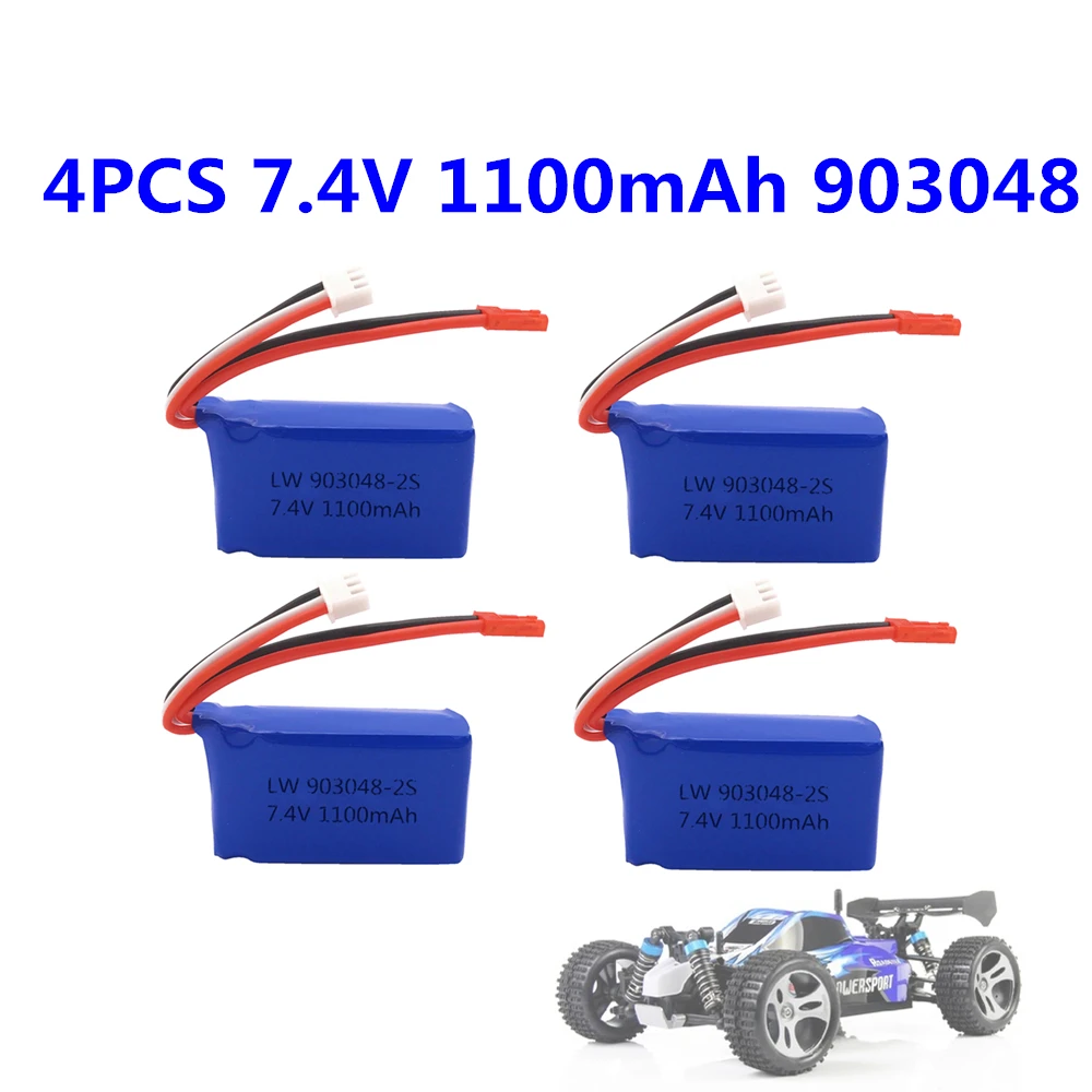 4 шт. 7 в Wltoys A949 A959 A969 A979 K929 литий полимерный аккумулятор 1100 мАч В для a959