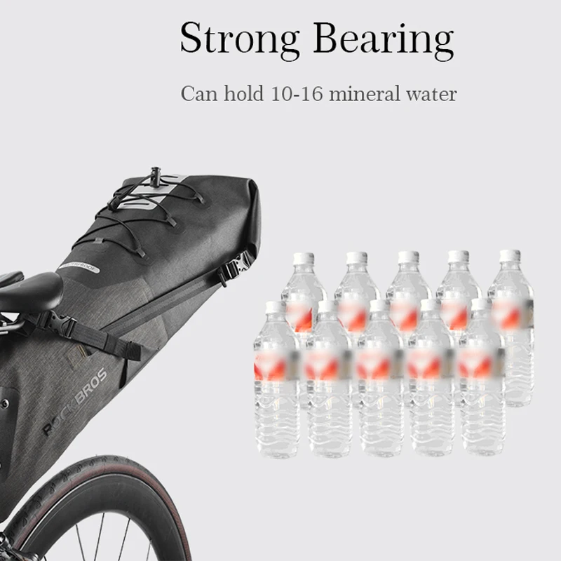 ROCKBROS 10L MTB велосипедные задние Сумки Водонепроницаемые многофункциональные регулируемые ультра-большие велосипедные сумки треугольная седельная сумка