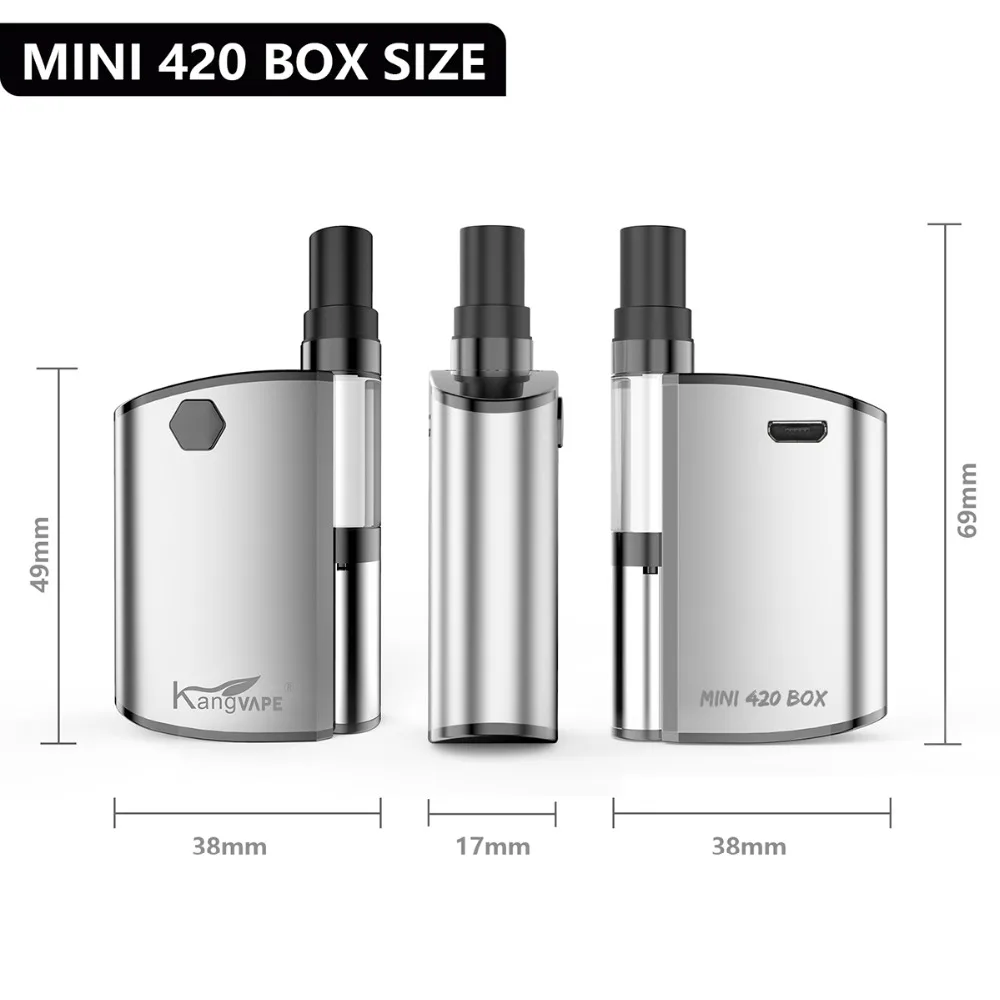 Стартовый набор Kangvape Mini 420 батарея 400 мАч испаритель 0 5 мл керамический картридж