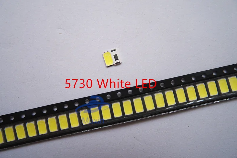 200 шт. SMD 5730 белый диод 0 5 Вт светодиодный 5630 6000k 6500k супер яркий чип SMD5630 5730SMD 150mA PCB SMT