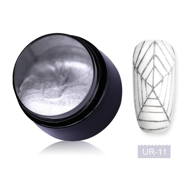 metal UR11 Ur Sugar 7 мл проволока для рисования ногтей гель лак для рисования Гель лак для вытягивания шелк паук Креативный ногтей художественный Гель-лак для ногтей 30 цветов - Цвет: metal UR11