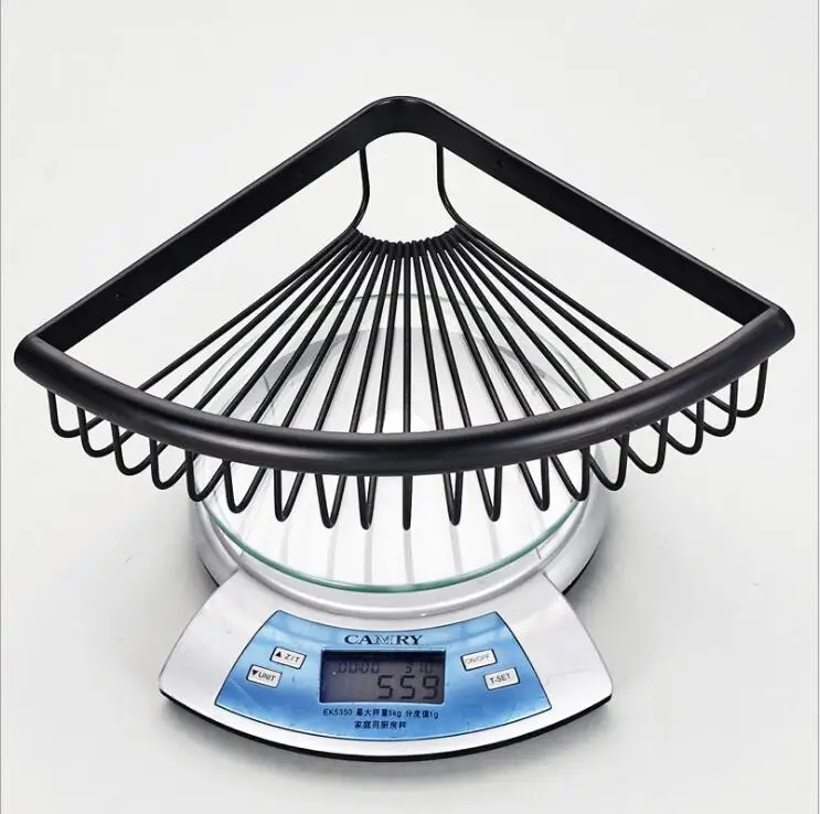 Brass Vintage Black Bathroom Shelf Wall Mounted Corner Storage Basket Triangle Racks Accessories Products | Обустройство дома