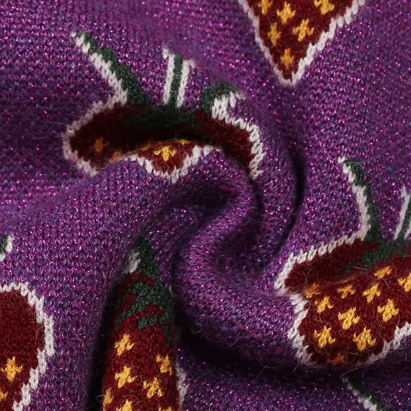 Зимний Рождественский фиолетовый свитер Пуловеры Для женщин взлетно-посадочной