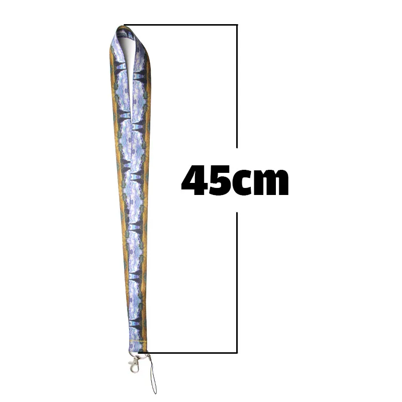 V209 картина маслом Ван Гога арт брелок Lanyards Id бейдж держатель ID карты пропуск мобильный телефон USB бейдж держатель ключевой ремень 1 шт