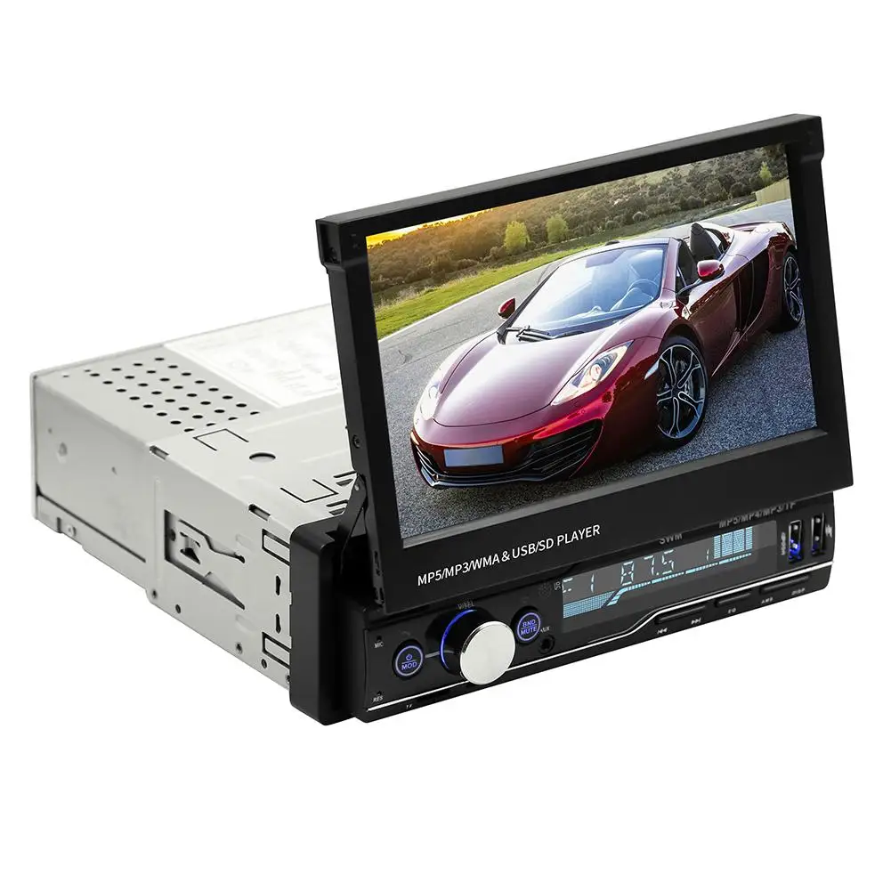 7 дюймов 1 DIN автомобиль MP5 плеер сенсорный экран автомобиля gps Sat NAV Bluetooth Стерео