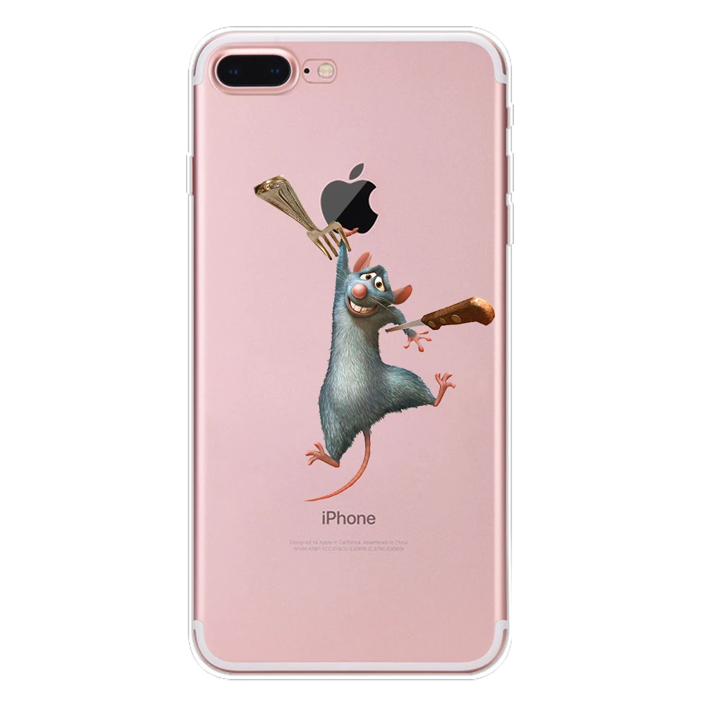 Soft TPU For iphone XS Max XR X 8 7 6 6S Plus 5 5S SE 5C 4S 4 Case Cover Transparent Silicone Cute WALL-E Princess Phone Shell |