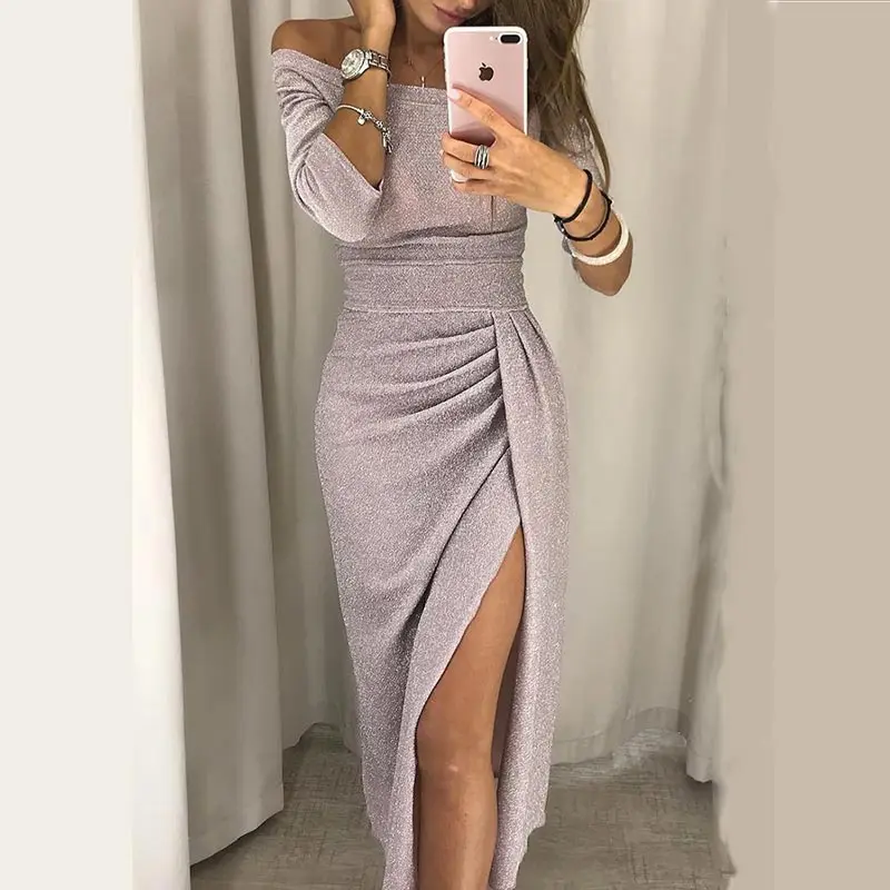 Женское плиссированное платье с вырезом лодочкой без бретелек воротником