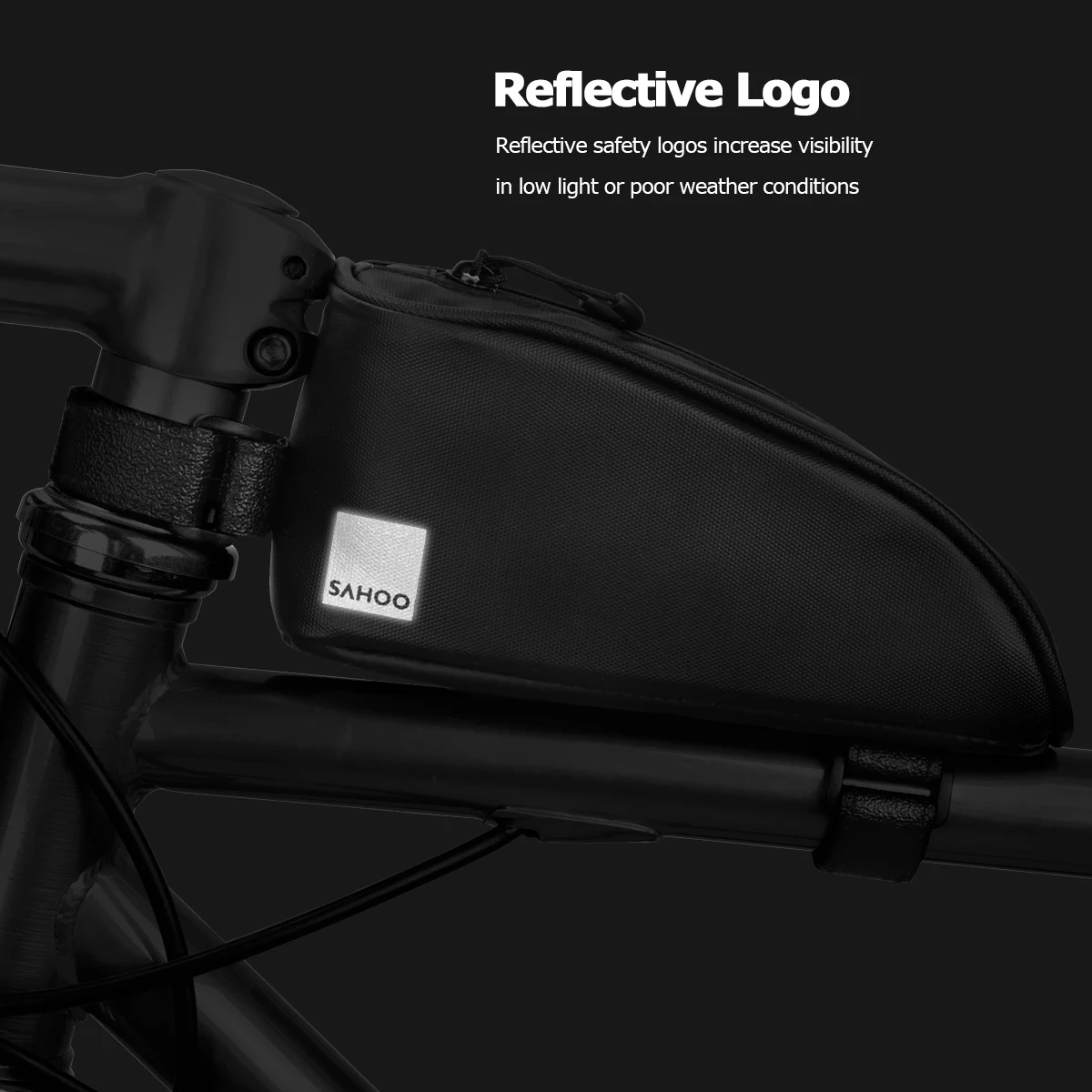 Сумка переноска Sahoo водонепроницаемая велосипедная сумка на переднюю раму