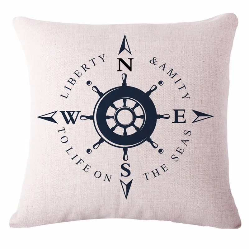 Современные домашние декоративные диванные подушки наволочка для морской