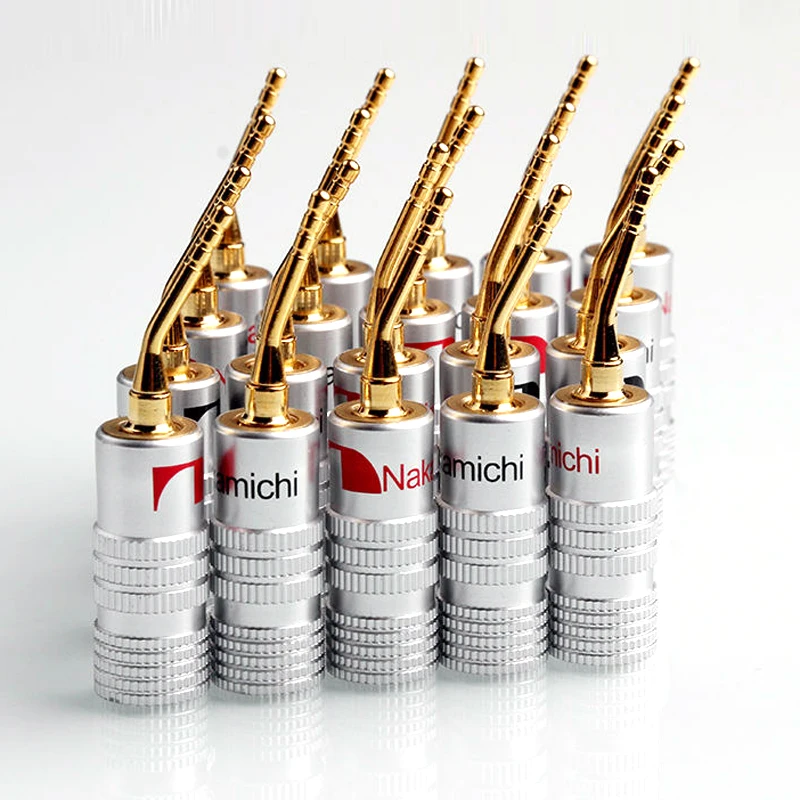 

500pcs/set 2mm Nakamichi Banana Audio Speaker Plug Connectors Gold Plated Adapter Plugs